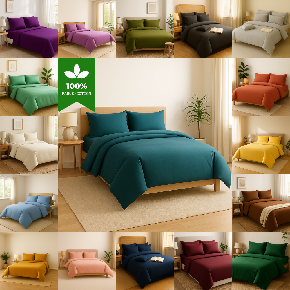 Harmony Çift Kişilik Nevresim Takımı %100 Pamuk - Petrol