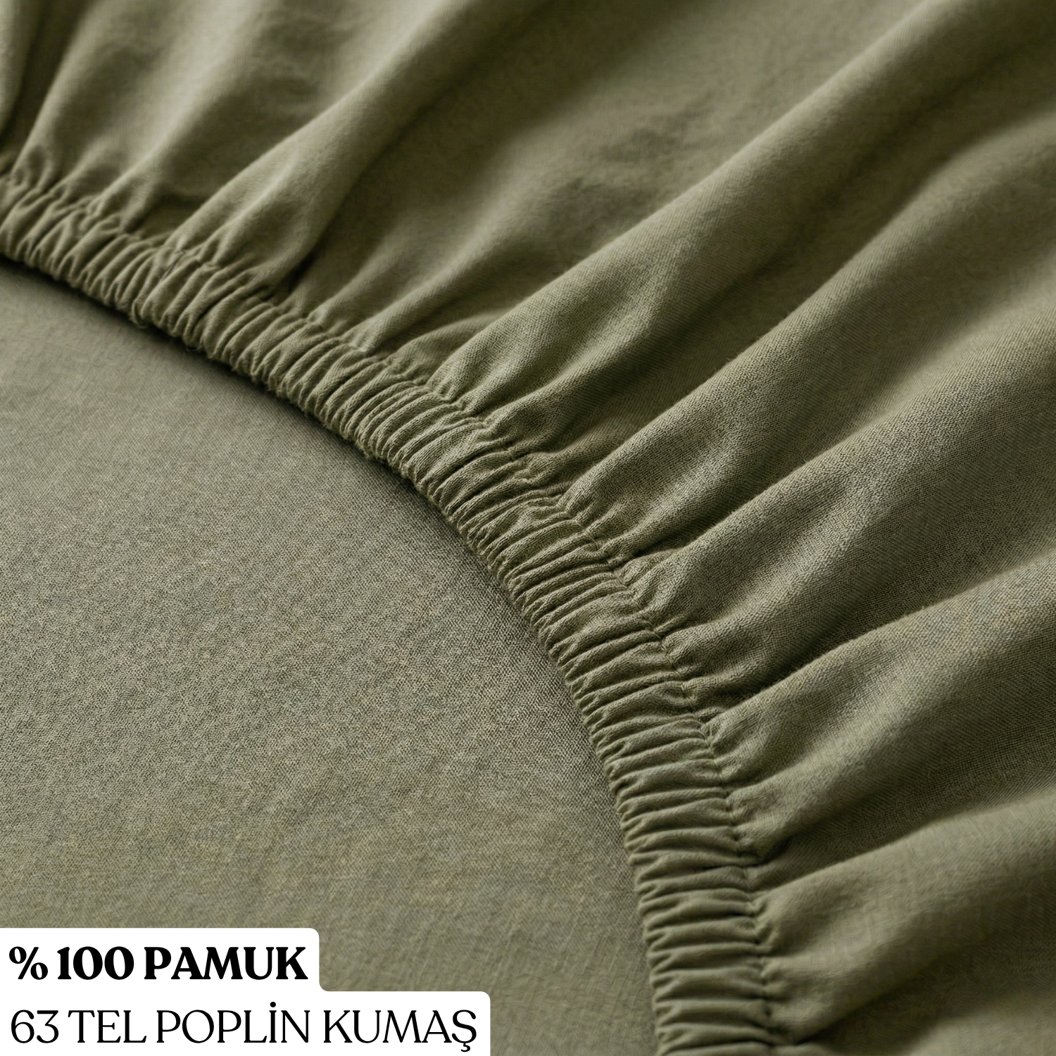 %100 Pamuk Lastikli Çarşaf – Çift Kişilik - 160x200+40 cm