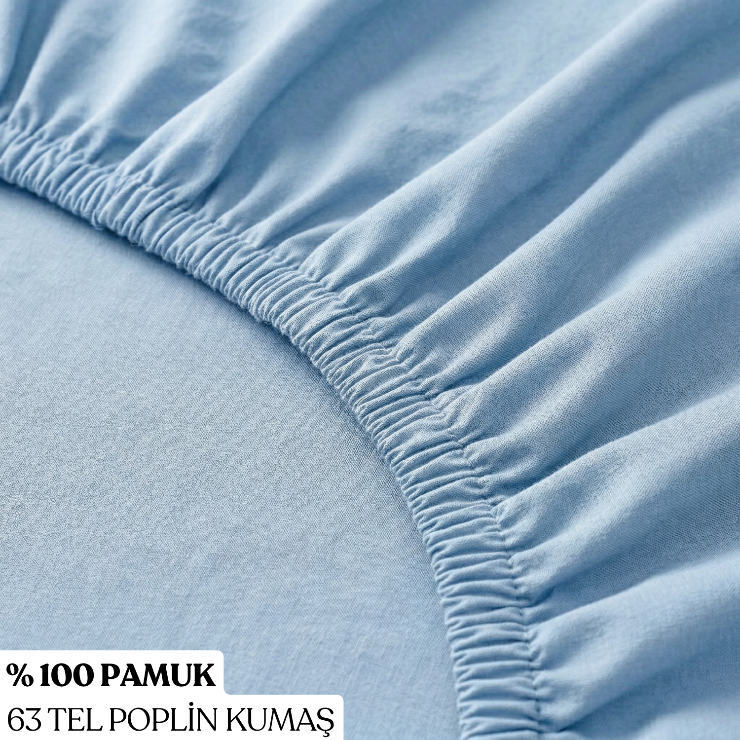 %100 Pamuk Lastikli Çarşaf – Tek Kişilik