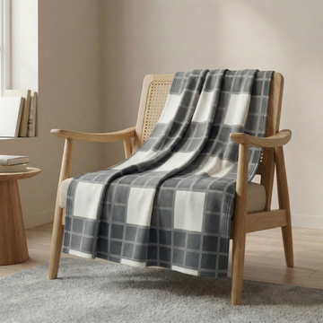 TV Battaniyesi - Yumuşak Yün Karışımlı Koltuk Şalı & Diz Örtüsü