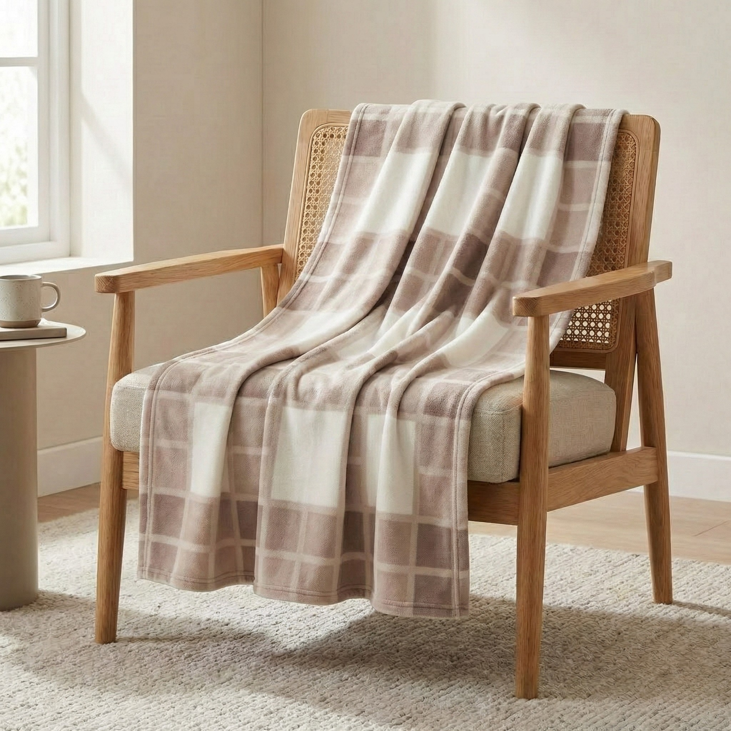 TV Battaniyesi - Yumuşak Yün Karışımlı Koltuk Şalı & Diz Örtüsü