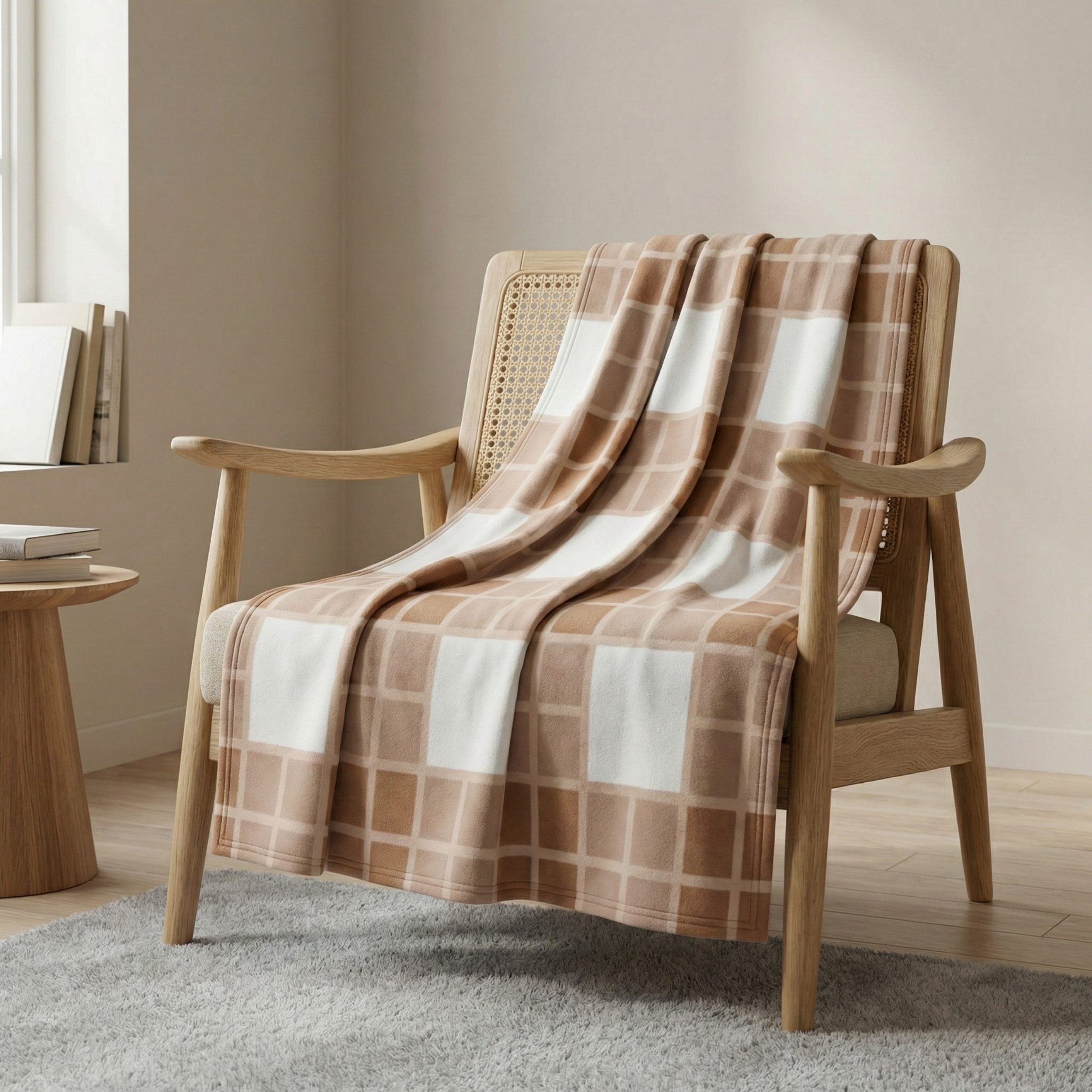 TV Battaniyesi - Yumuşak Yün Karışımlı Koltuk Şalı & Diz Örtüsü