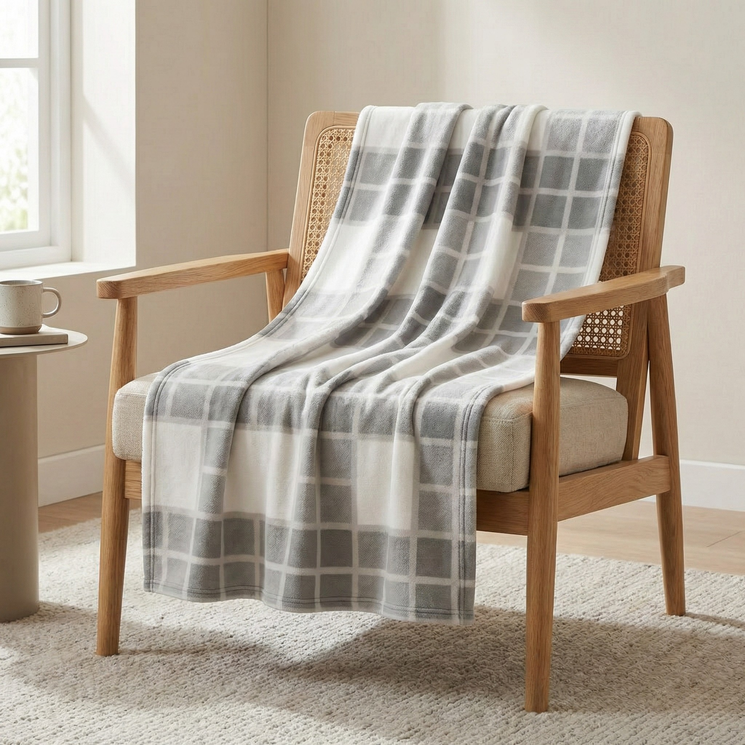 TV Battaniyesi - Yumuşak Yün Karışımlı Koltuk Şalı & Diz Örtüsü