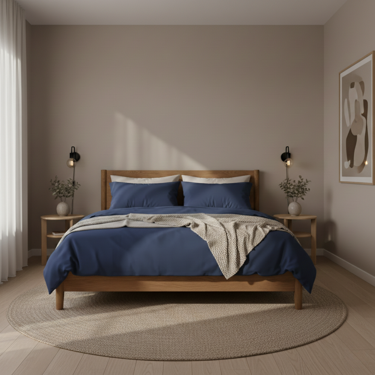 Harmony Çift Kişilik %100 Pamuk Nevresim  Takımı - Lastikli Çarşaflı