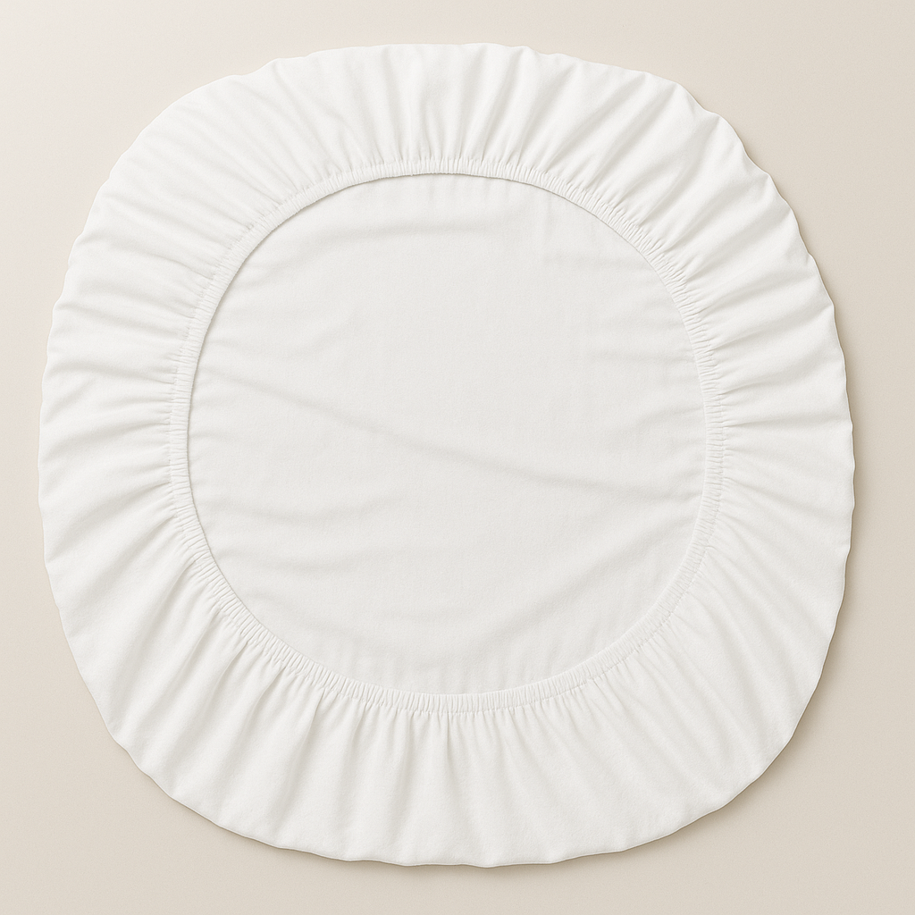 Çift Kişilik Lastikli Çarşaf %100 Pamuk - Beyaz