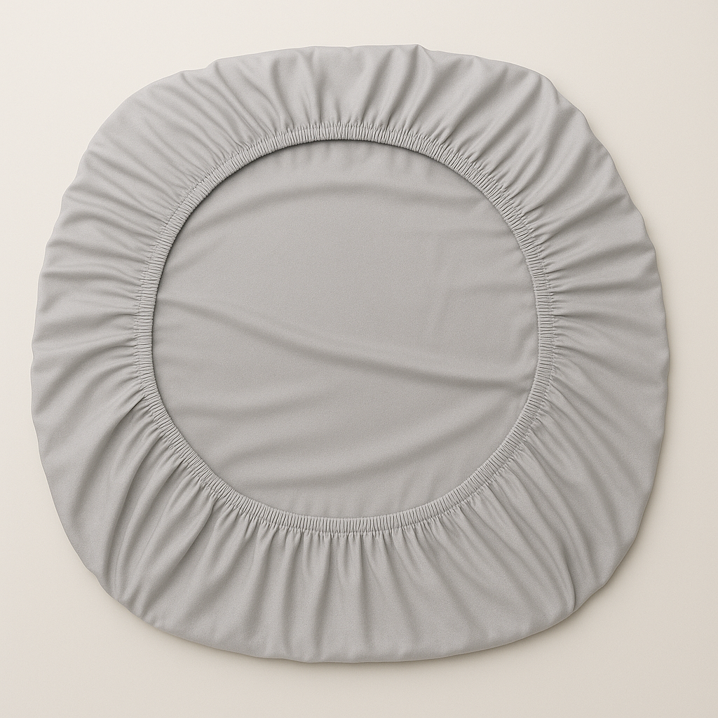 Çift Kişilik Lastikli Çarşaf %100 Pamuk - Gümüş