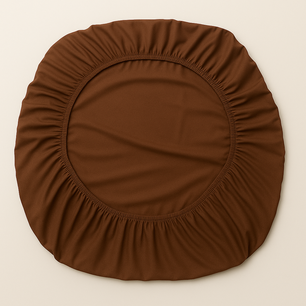 Çift Kişilik Lastikli Çarşaf %100 Pamuk Kahverengi