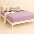 Çift Kişilik Lastikli Çarşaf %100 Pamuk - Lila