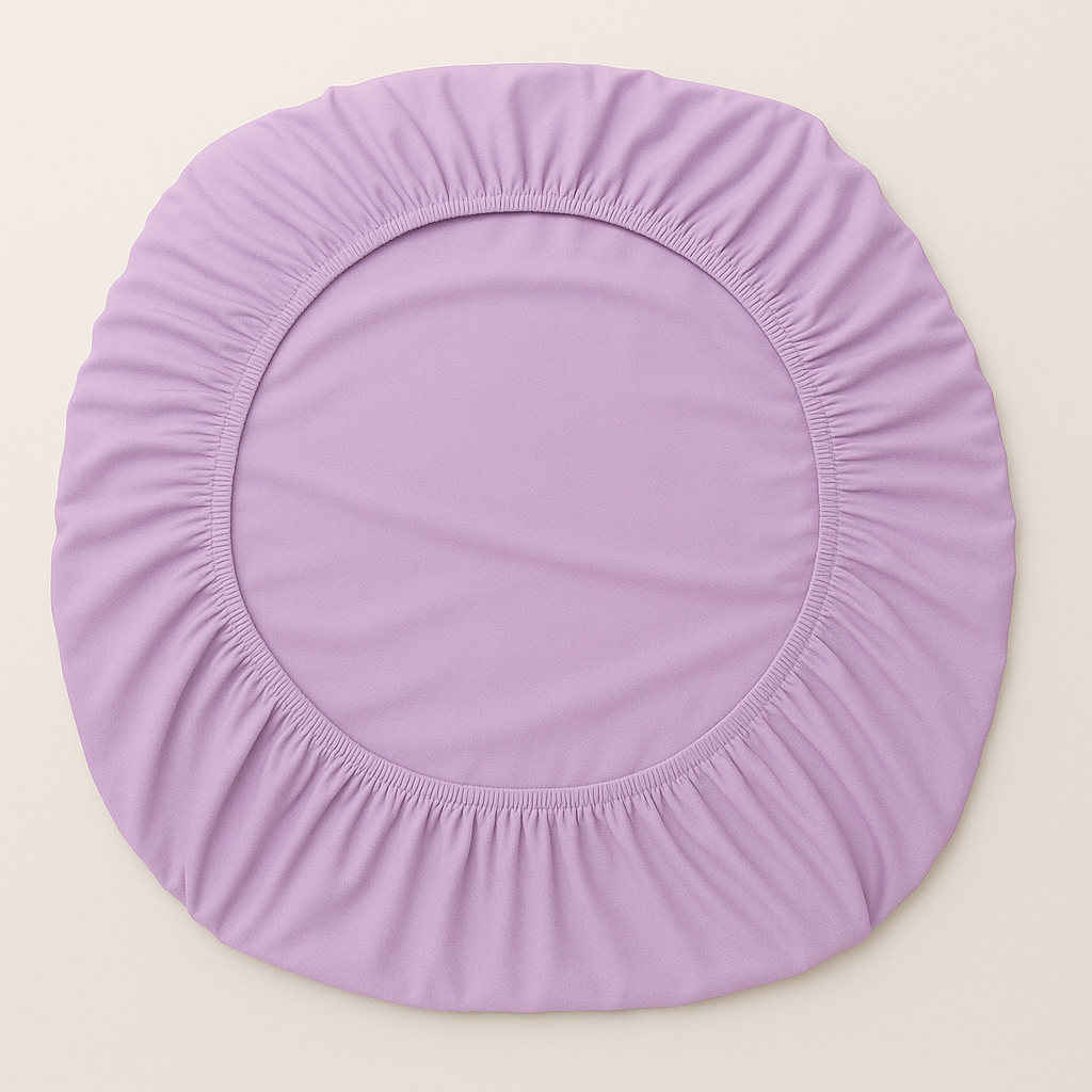 Çift Kişilik Lastikli Çarşaf %100 Pamuk - Lila