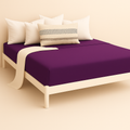 Çift Kişilik Lastikli Çarşaf %100 Pamuk - Mor