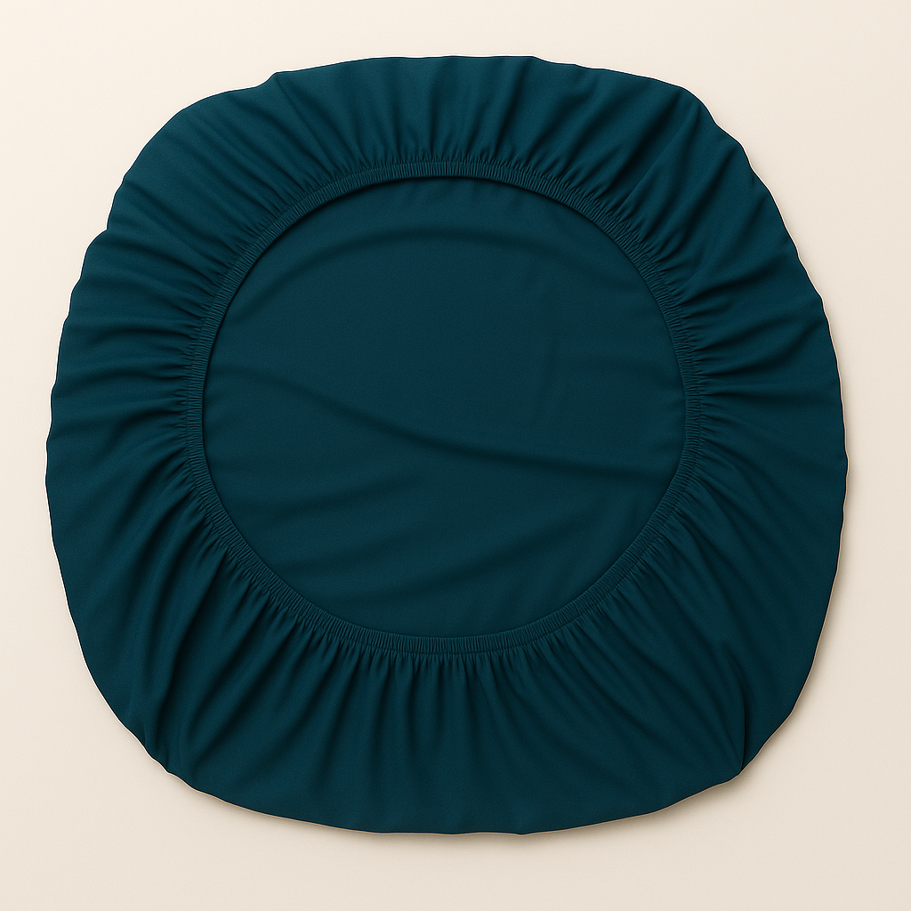 Çift Kişilik Lastikli Çarşaf %100 Pamuk - Petrol Rengi