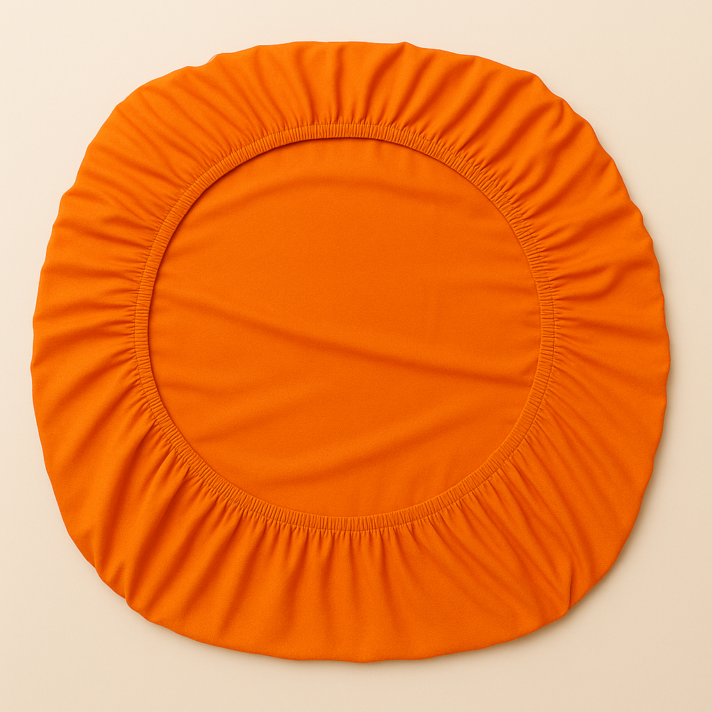 Çift Kişilik Lastikli Çarşaf %100 Pamuk - Turuncu