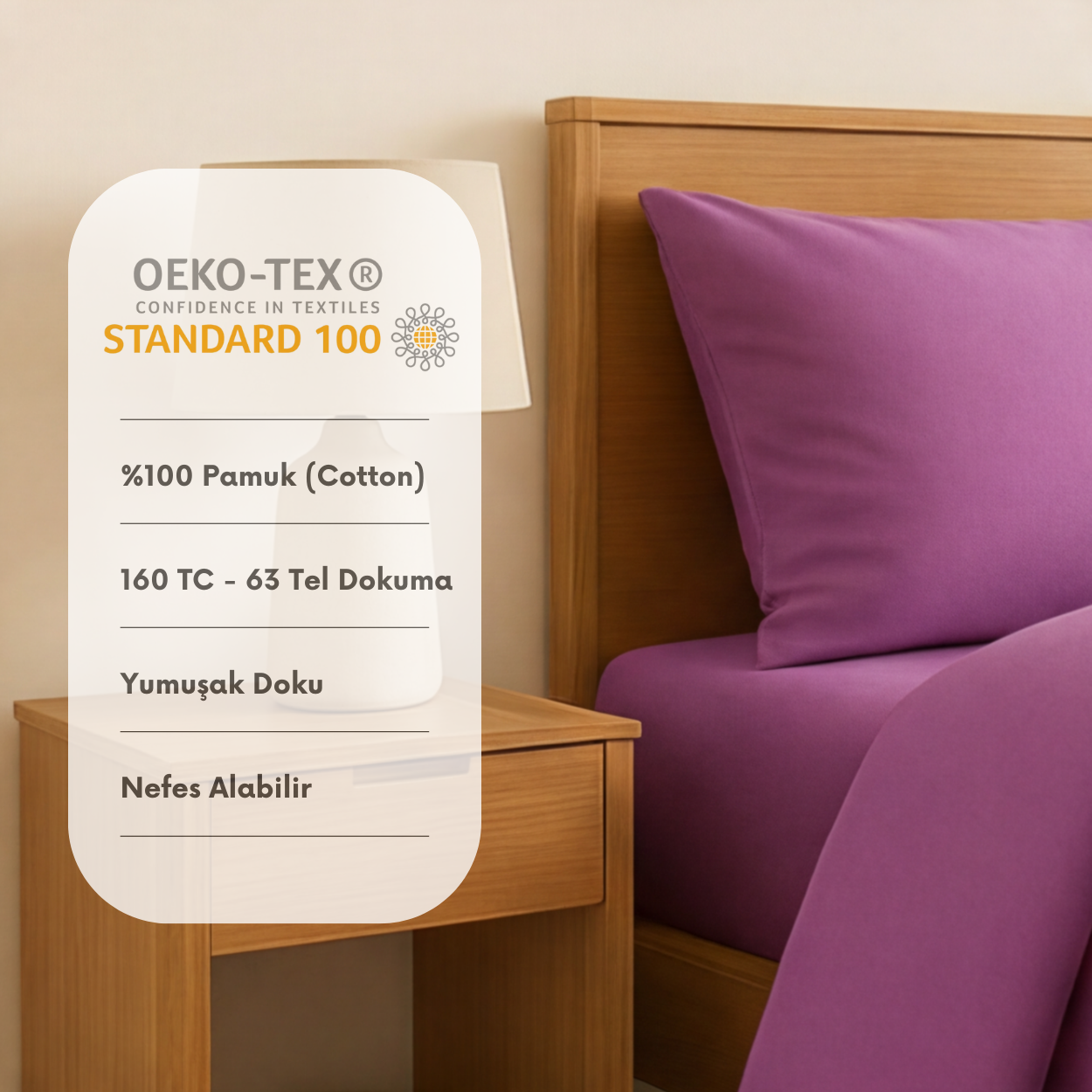 Harmony Tek Kişilik %100 Pamuk Nevresim  Takımı - Lastikli Çarşaflı