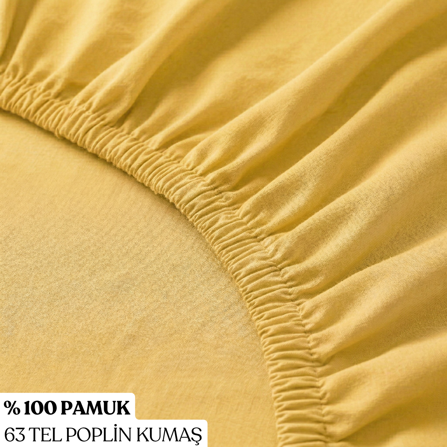 %100 Pamuk Lastikli Çarşaf – Çift Kişilik - 160x200+40 cm