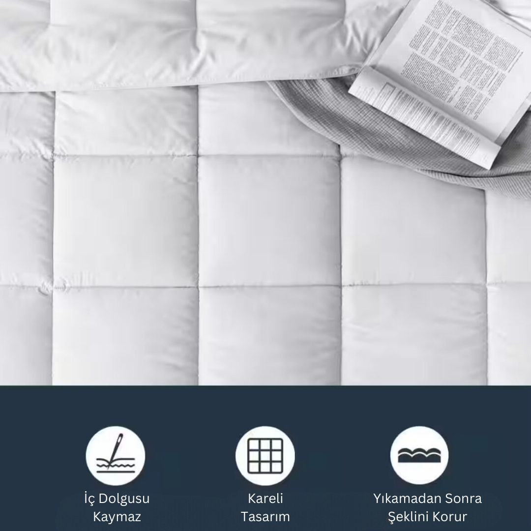 Özdilek Çift Kişilik Yorgan 195x215 Cm Pamuklu Hipoalerjenik Nefes Alan Hafif Konforlu