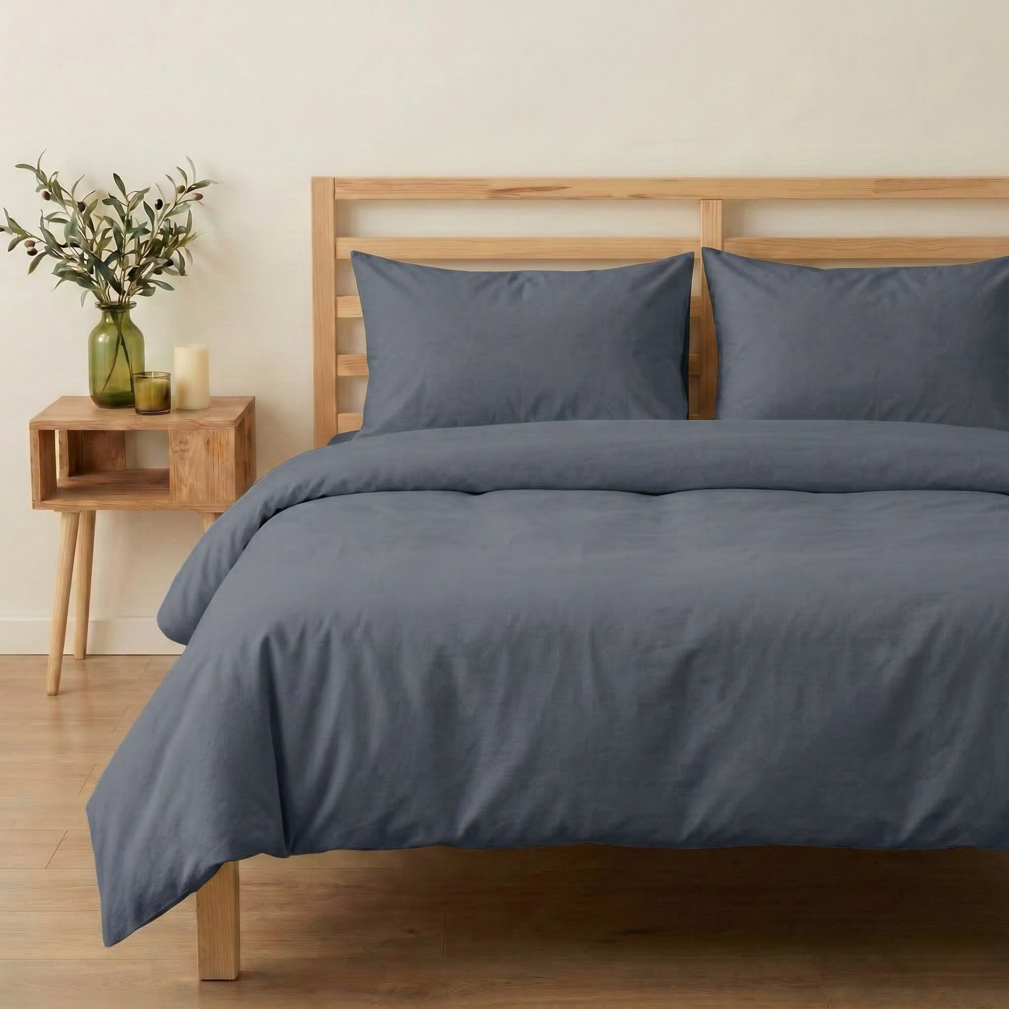 Essential Seri %100 Pamuk Tek Kişilik Nevresim Takımı - Lastikli Çarşaflı