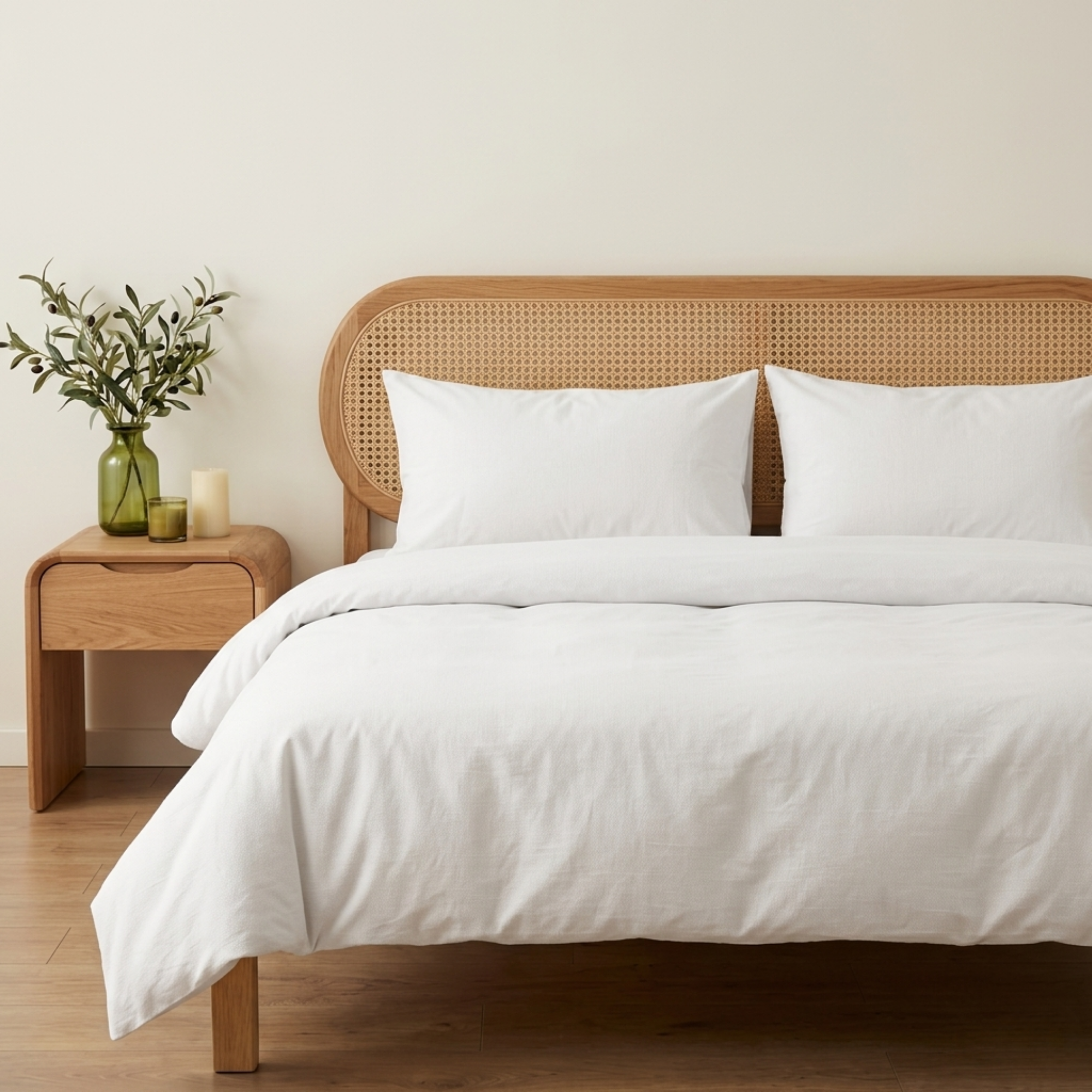 Essential Seri %100 Pamuk Çift Kişilik Nevresim Takımı - Lastikli Çarşaflı