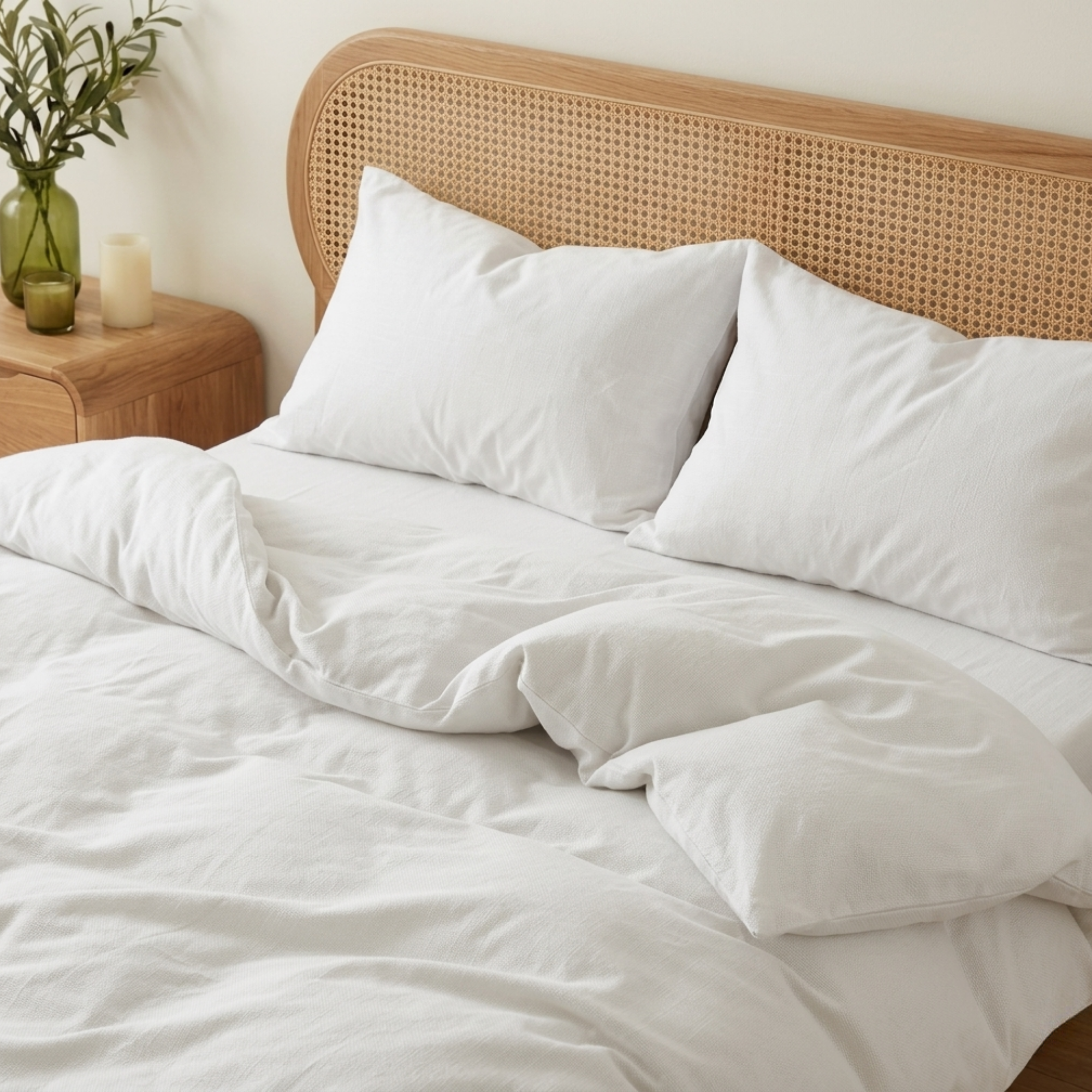 Essential Seri %100 Pamuk Çift Kişilik Nevresim Takımı - Lastikli Çarşaflı