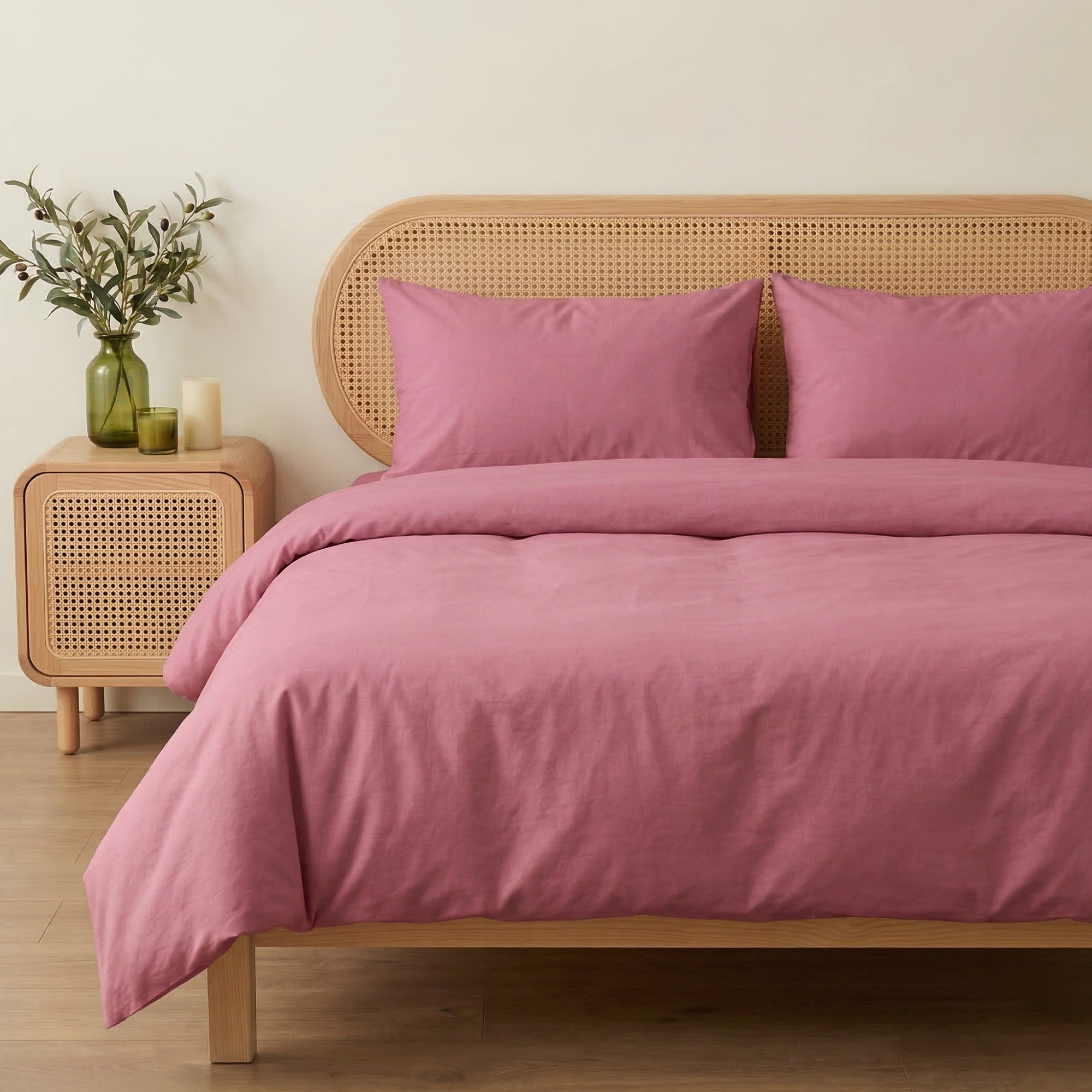 Pastel Seri  %100 Pamuk Çift Kişilik Nevresim Takımı - Lastikli Çarşaflı