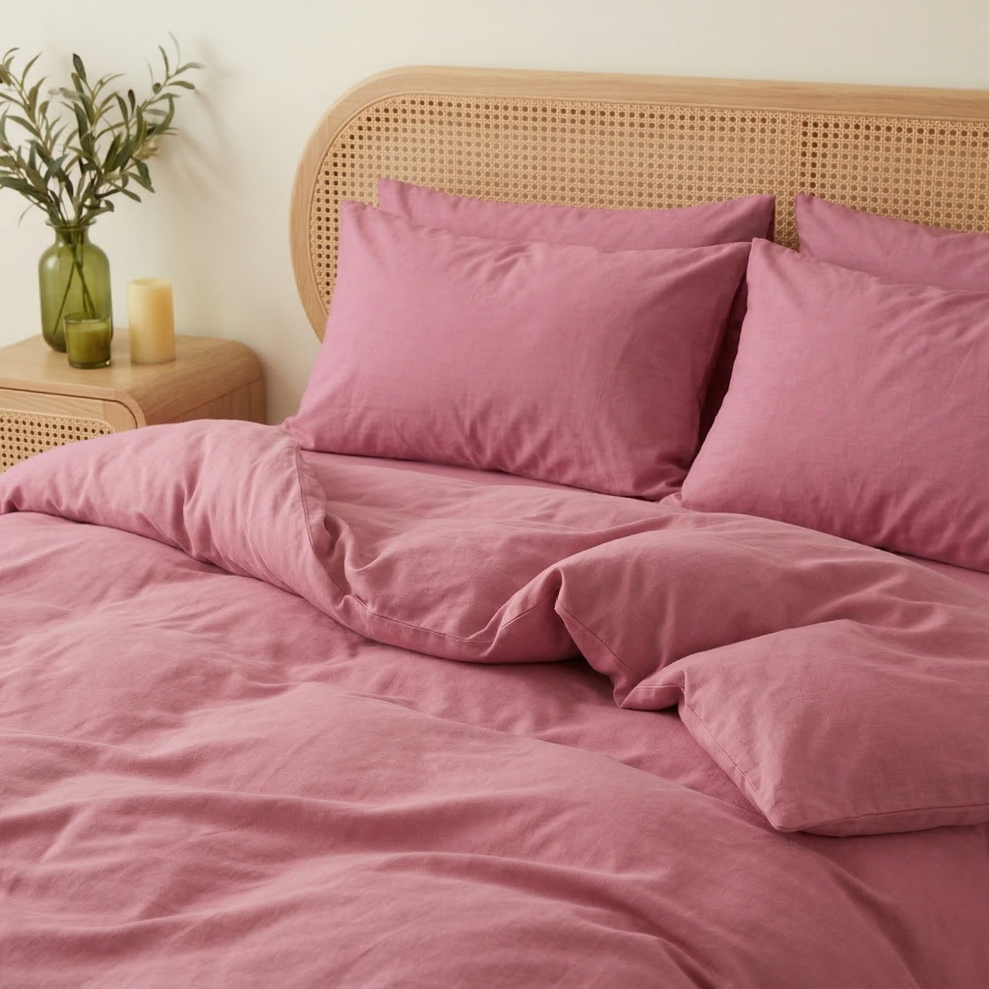 Pastel Seri  %100 Pamuk Çift Kişilik Nevresim Takımı - Lastikli Çarşaflı