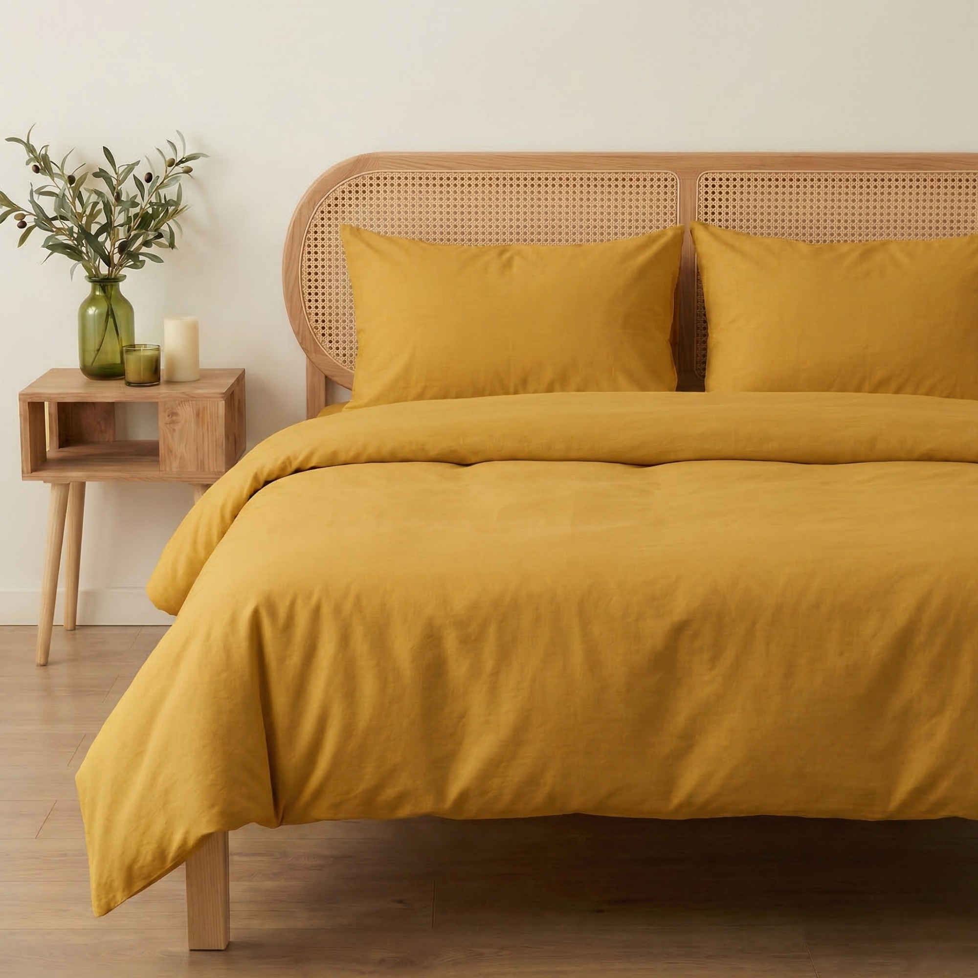 Nature Seri %100 Pamuk Çift Kişilik Nevresim Takımı - Lastikli Çarşaflı