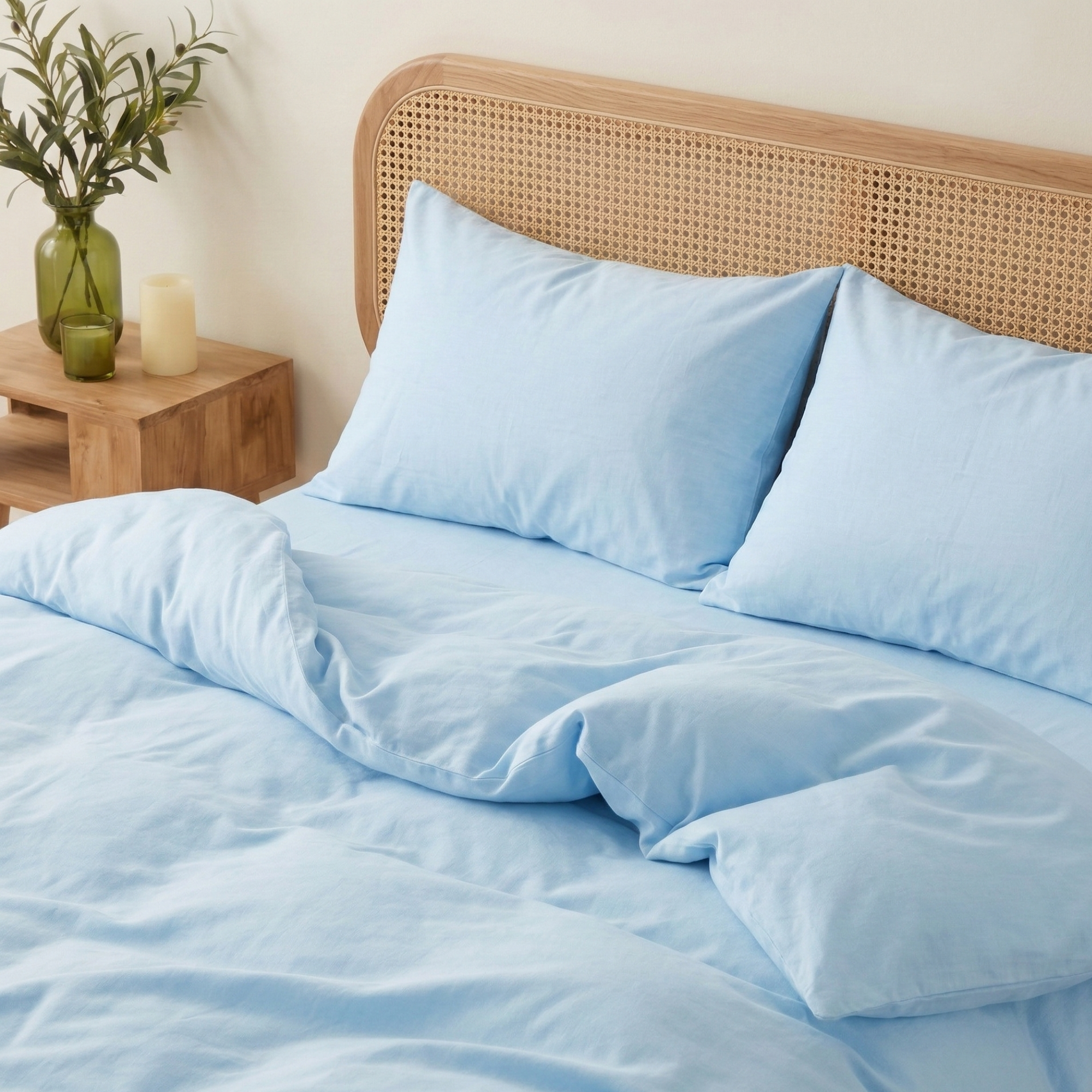 Pastel Seri %100 Pamuk Tek Kişilik Nevresim Takımı - Lastikli Çarşaflı