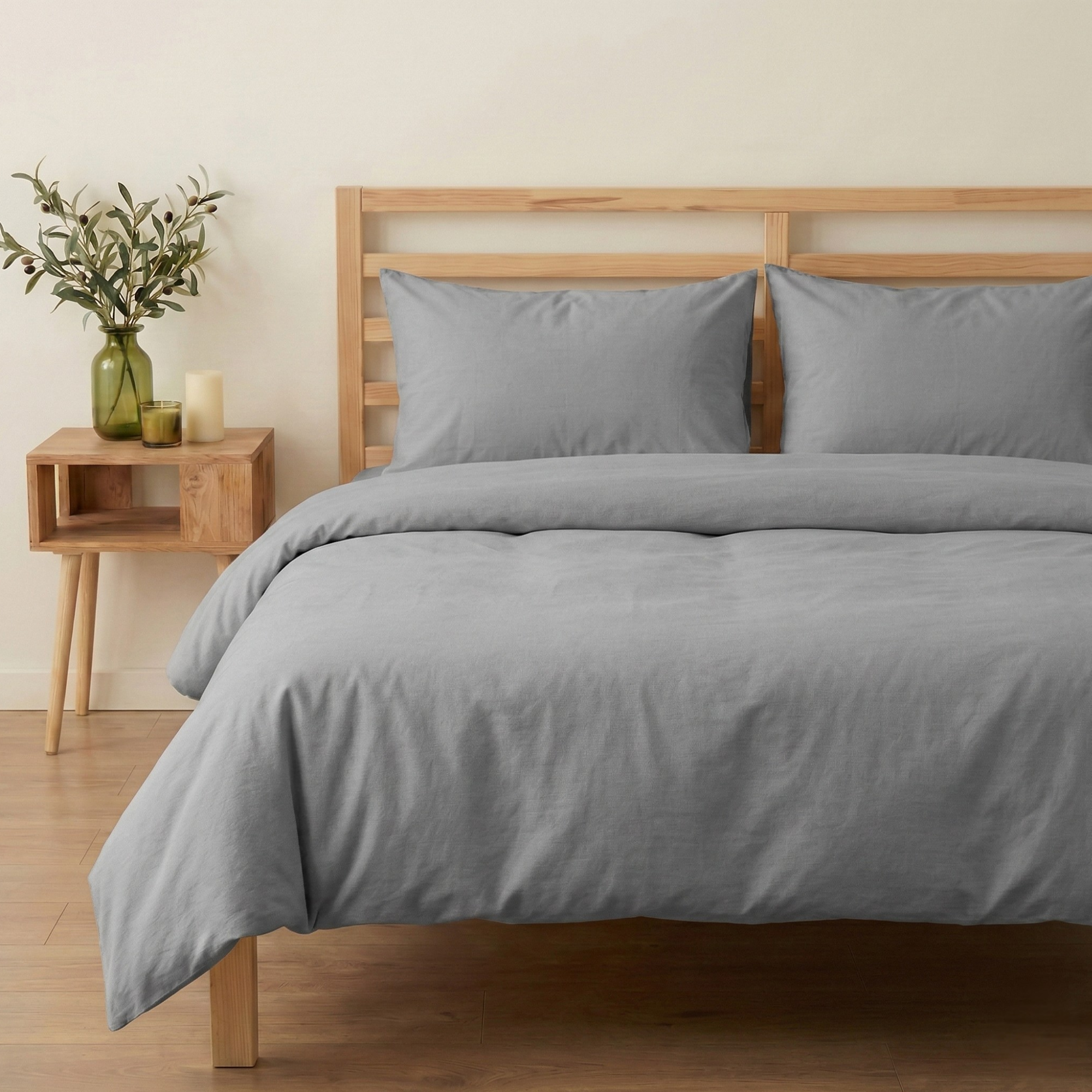 Essential Seri %100 Pamuk Çift Kişilik Nevresim Takımı - Lastikli Çarşaflı