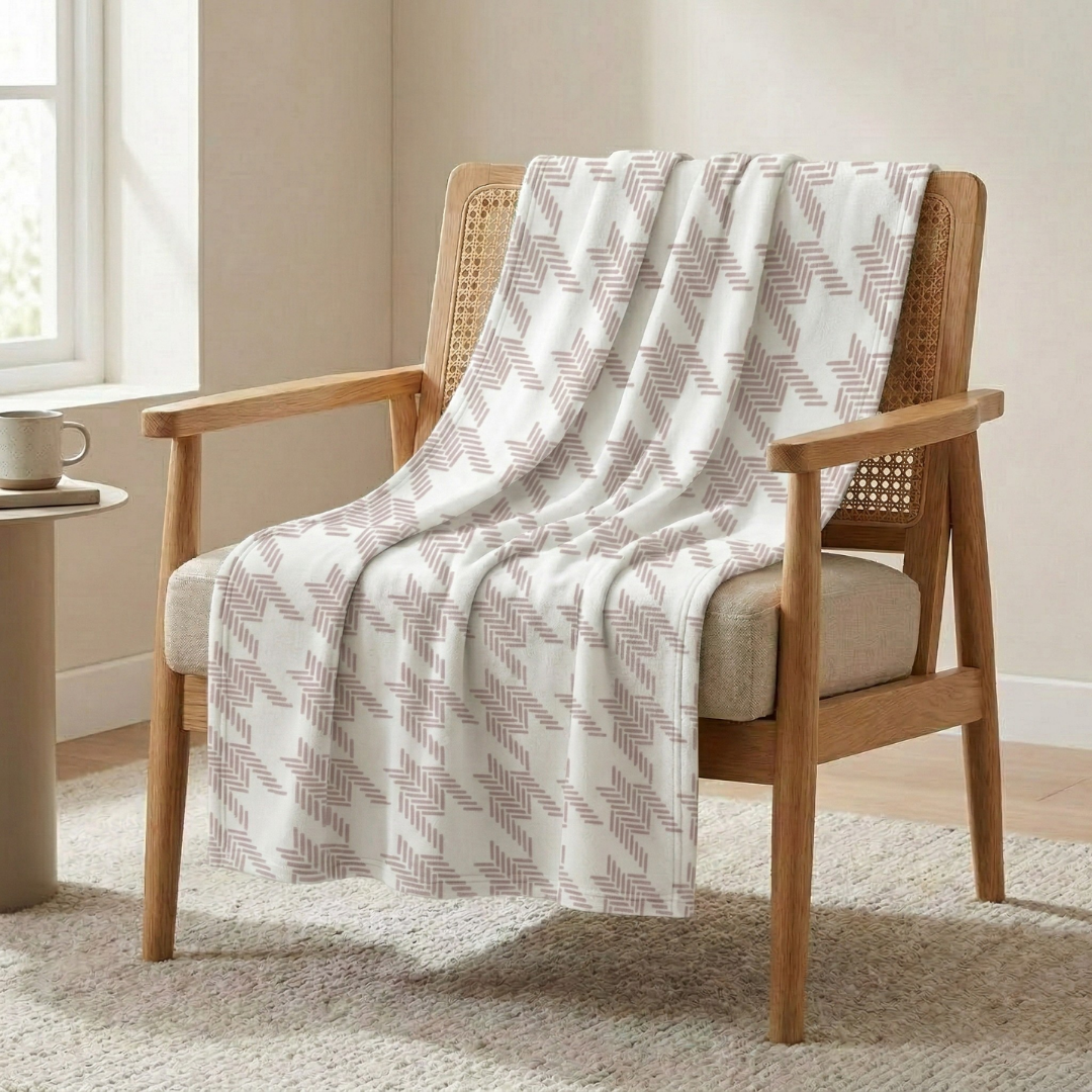 TV Battaniyesi – Yumuşak Koltuk Şalı & Diz Örtüsü | Geometrik Desen | 120x150 cm