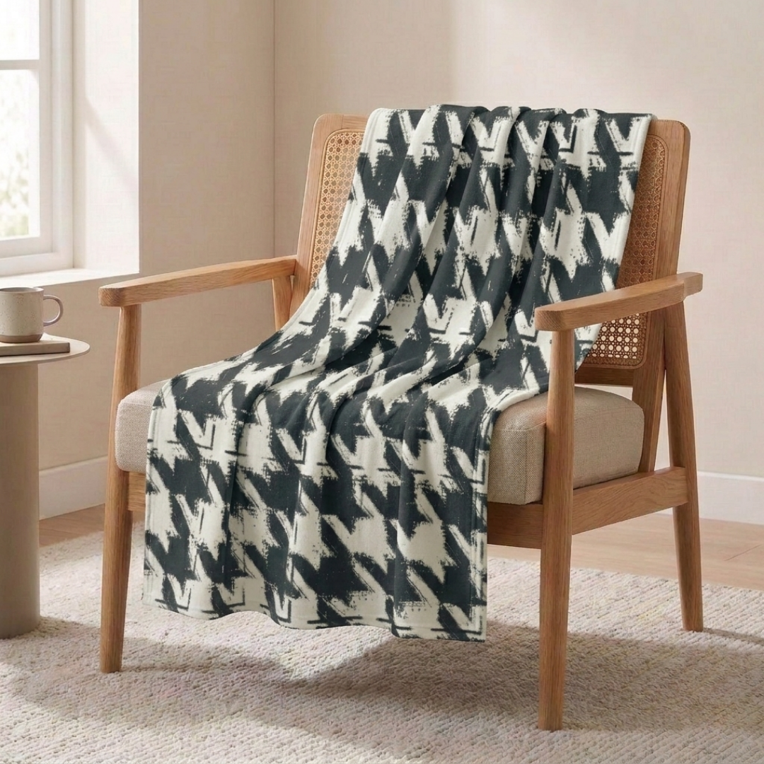 TV Battaniyesi – Kazayağı Desenli Koltuk Şalı & Diz Örtüsü | 120x150 cm