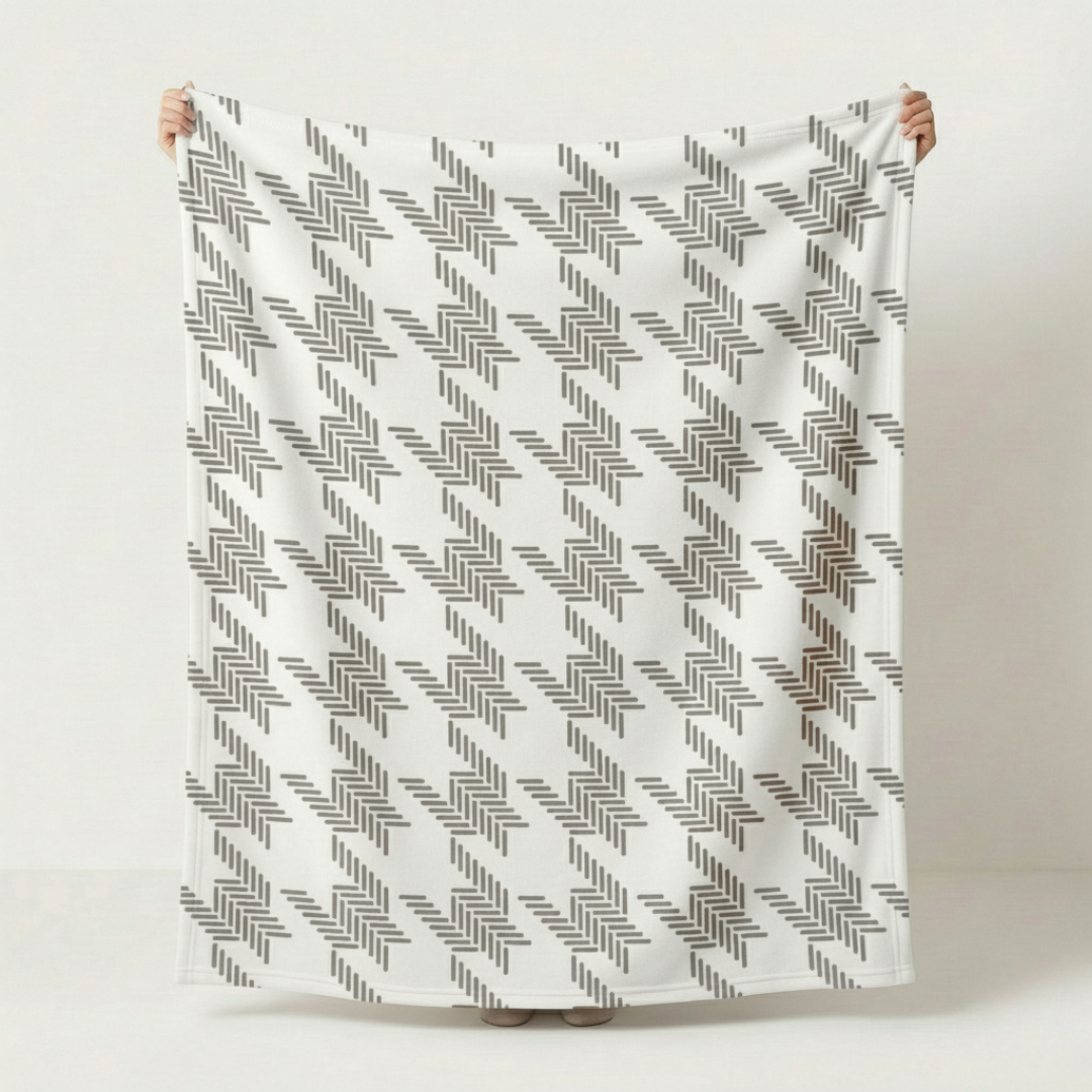 TV Battaniyesi – Yumuşak Koltuk Şalı & Diz Örtüsü | Geometrik Desen | 120x150 cm