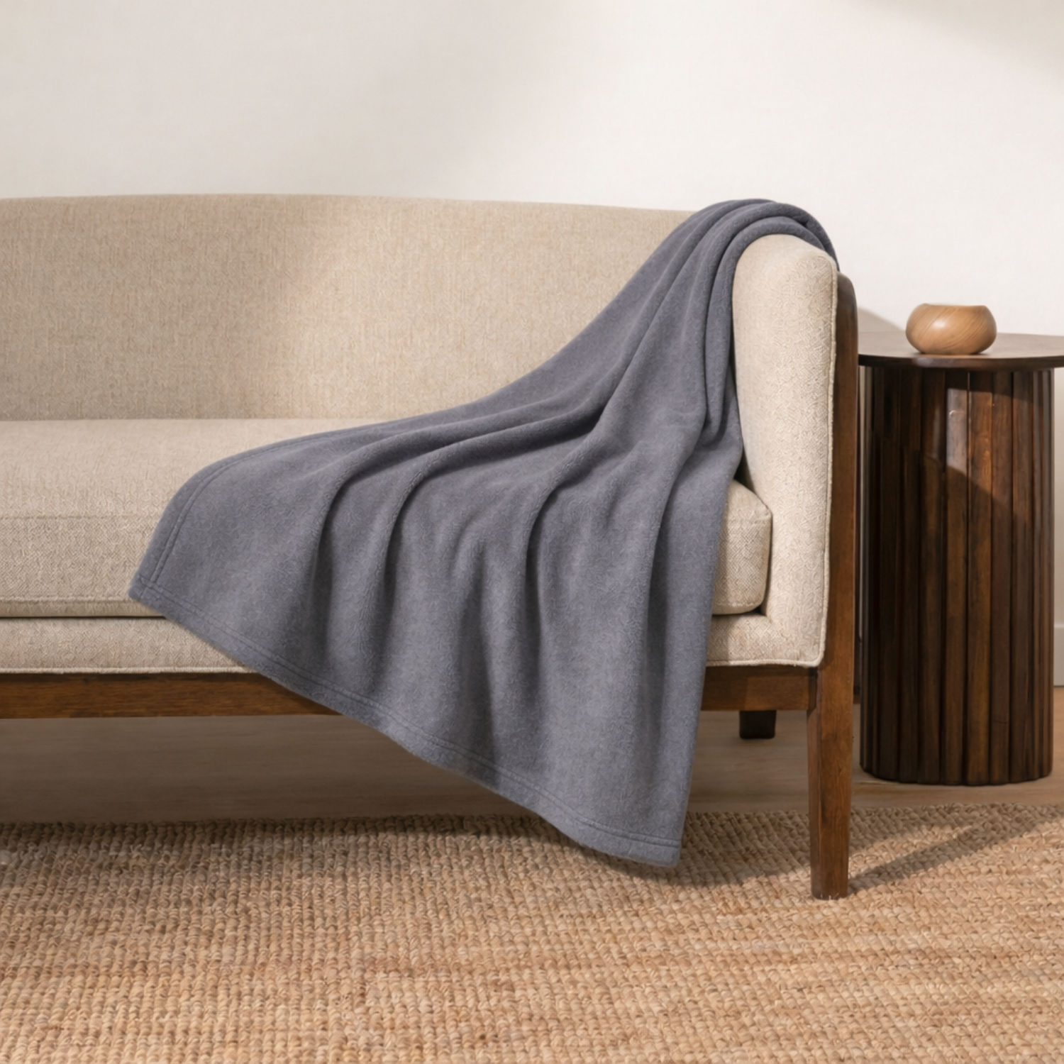 Kalın Dokuma Yün Koltuk Şalı & Tv Battaniyesi - 120x150cm - Hardal