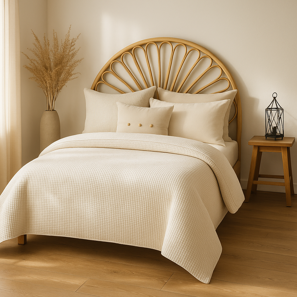 %100 Pamuk Waffle Dokulu Nevresim Takımı - 200x220 cm (Çift Kişilik)