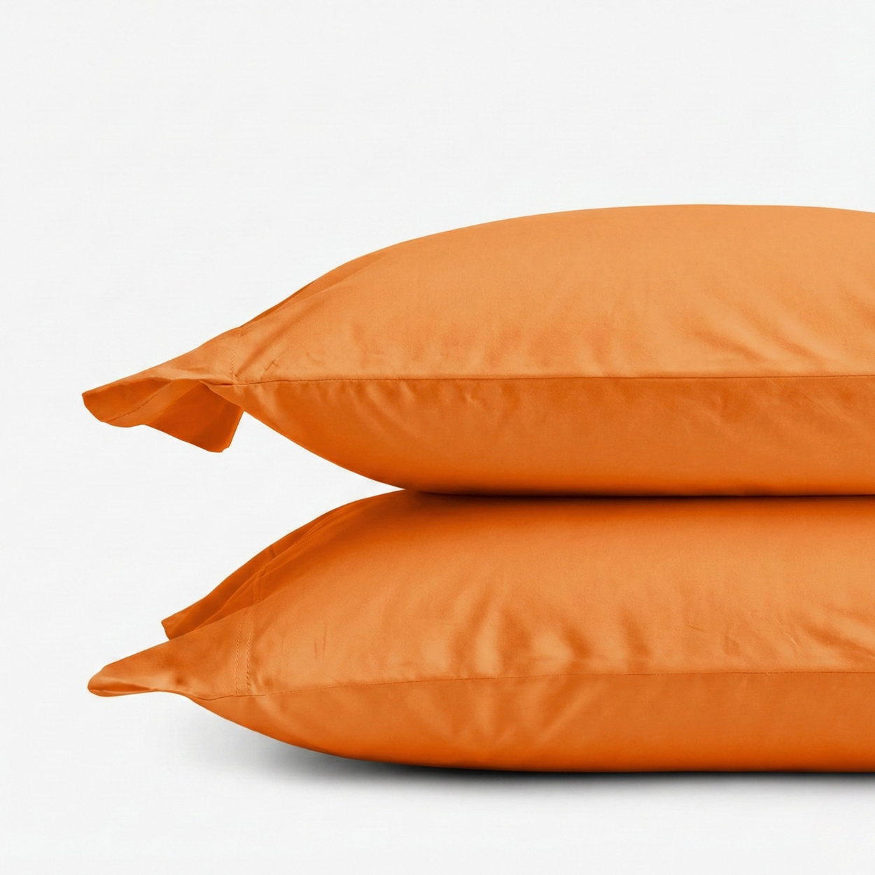 %100 Pamuk Ranforce Yastık Kılıfı Seti (2 Adet) - Turuncu