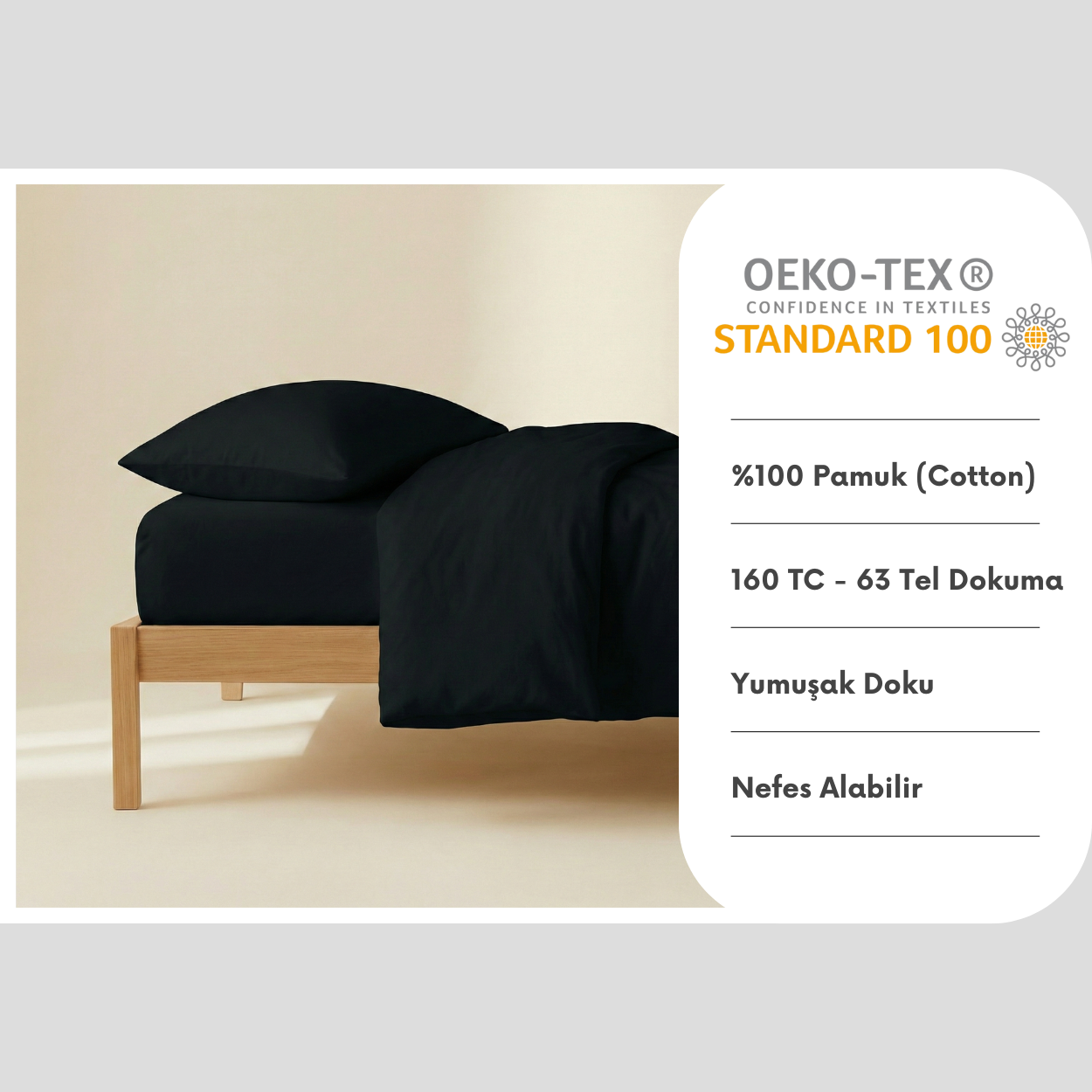 %100 Pamuk Yastık Kılıfı 2 Adet -  50x70cm